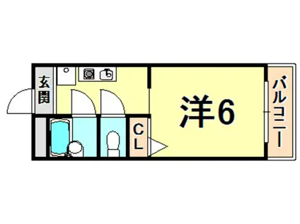ハイツコンフォート(ワンルーム/2階)の間取り写真