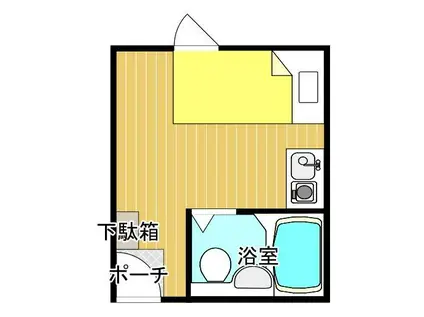 スカイマンション宇都(ワンルーム/2階)の間取り写真