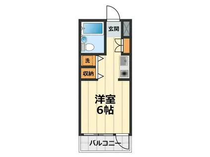 エムズ横浜(ワンルーム/3階)の間取り写真
