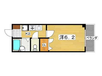 富士第2ビル(1K/2階)の間取り写真
