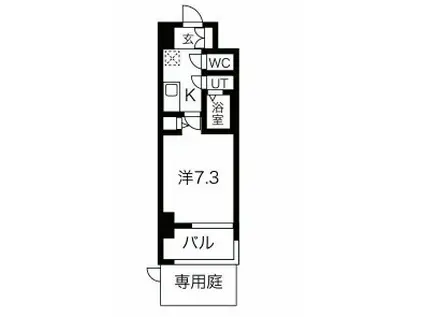 セオリー神戸クレール(1K/14階)の間取り写真