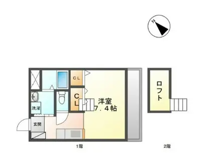 NEGAMI HOMES(1K/3階)の間取り写真