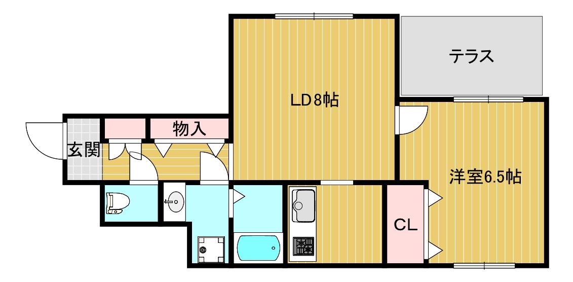 天沼1丁目(1LDK/1階)の間取り写真