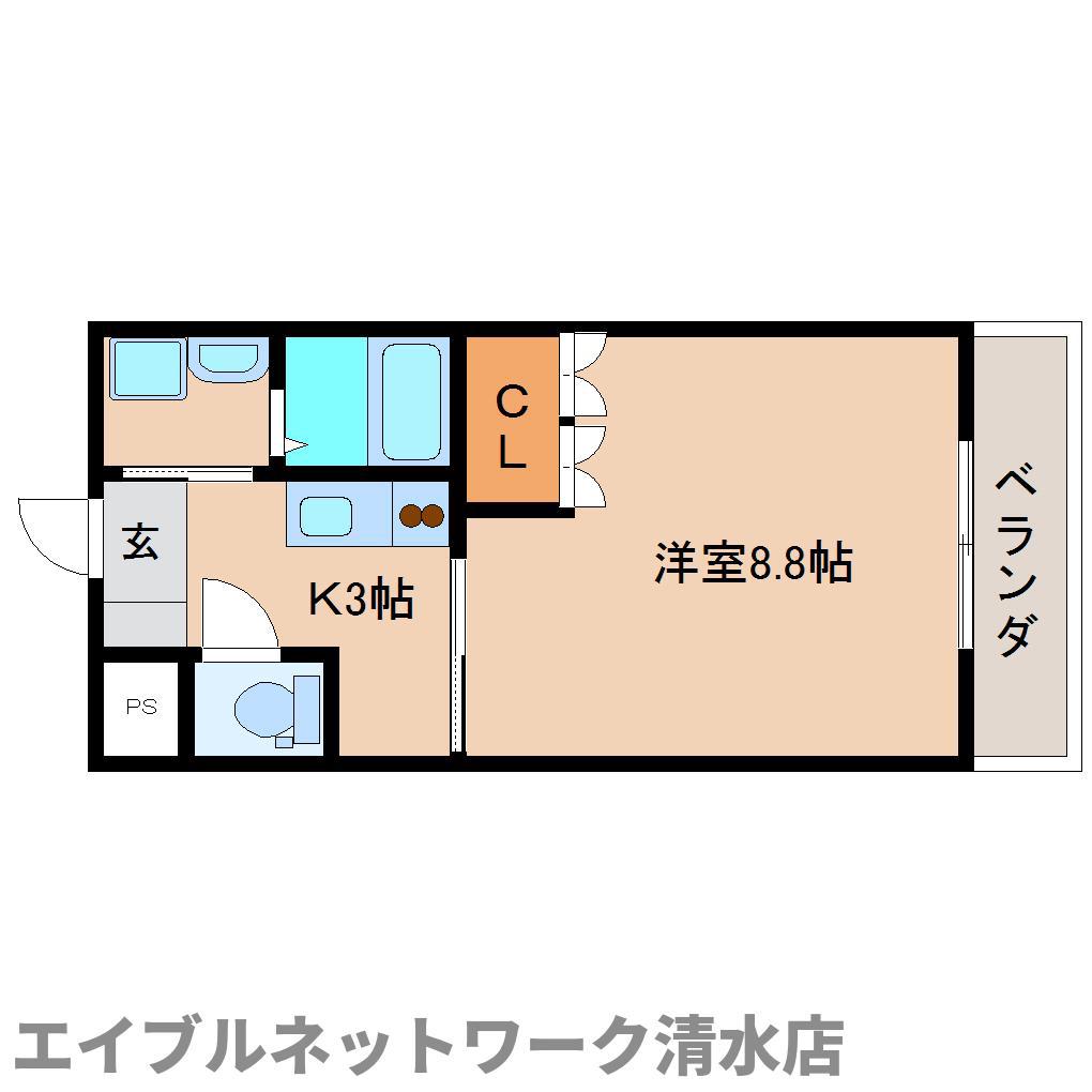サンフォレスト(1K/2階)の間取り写真