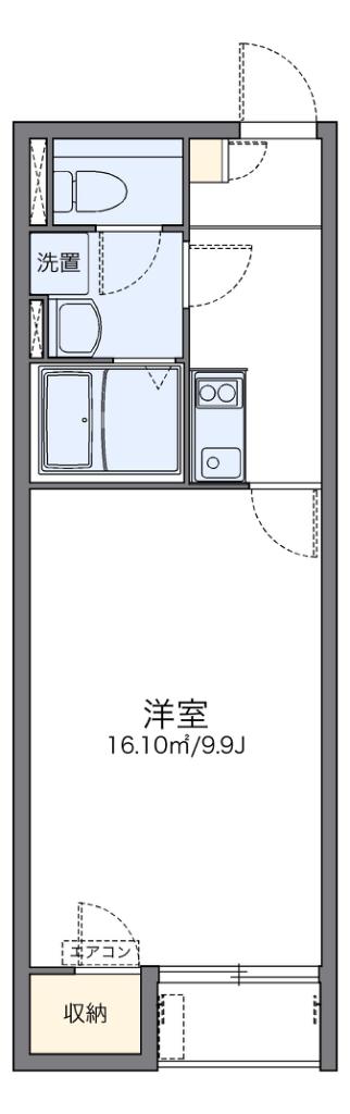 レオネクストホープ(1K/2階)の間取り写真