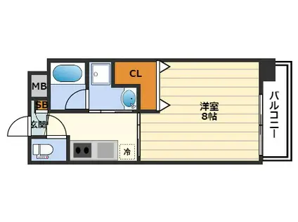 ネオシティ天神橋(1K/5階)の間取り写真