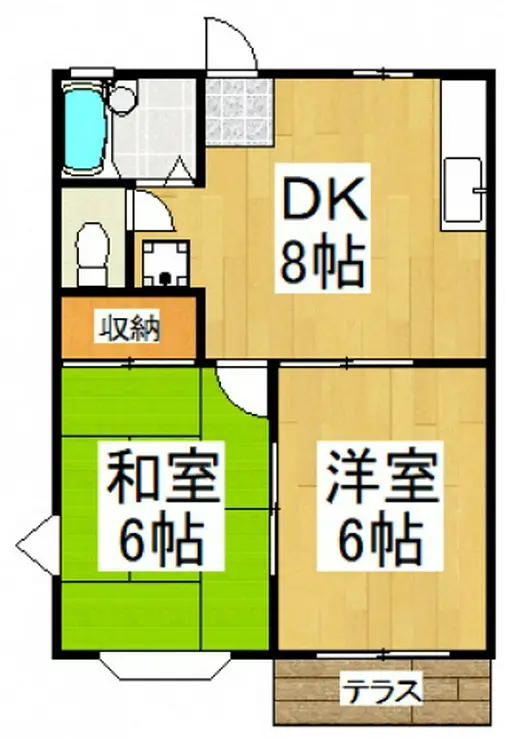 ハイツF 1階階 間取り