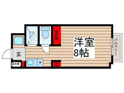 レジデンスM(ワンルーム/2階)の間取り写真