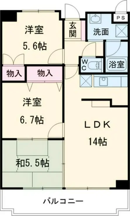 アトラクトマンショントムロ 1階階 間取り