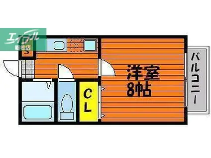 ハイツマスカットI(1K/2階)の間取り写真