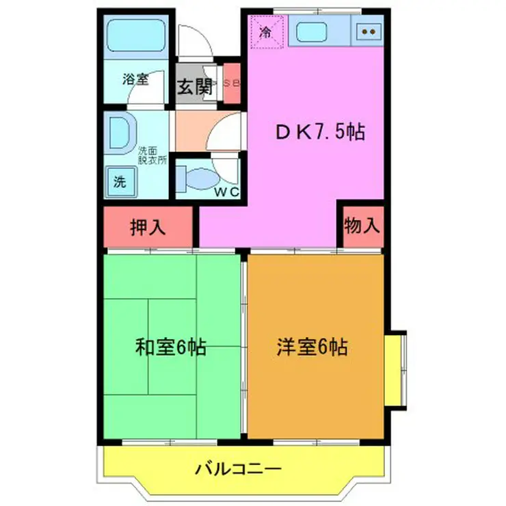 市川グリーンタウン原木 1階階 間取り