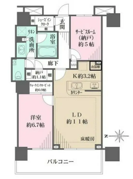 浅草タワー 16階階 間取り