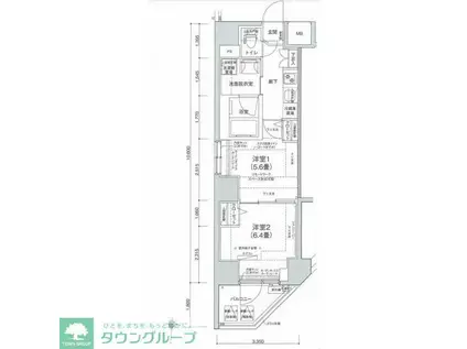 ルフレプレミアム押上ノルド(2K/5階)の間取り写真