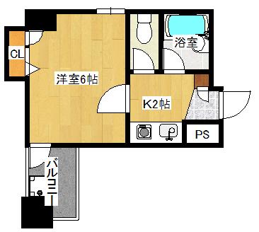 第2片山ビル(1K/7階)の間取り写真