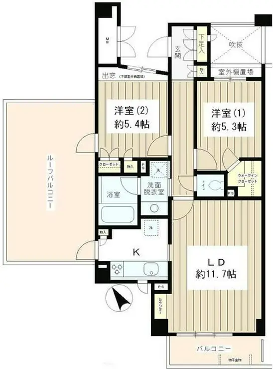 ピュアステージ千歳船橋 5階階 間取り