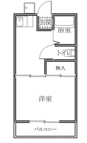めじろハイツ(1K/2階)の間取り写真