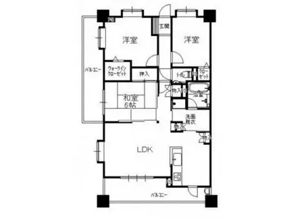 アーサー小笹ヒルズレジデンス(3LDK/6階)の間取り写真
