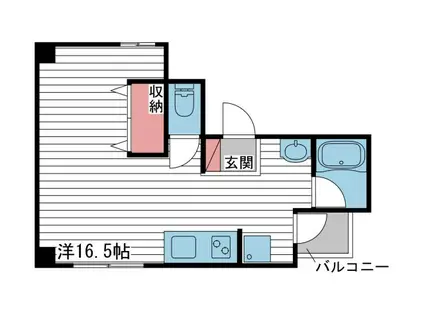 ツムギビル(ワンルーム/3階)の間取り写真