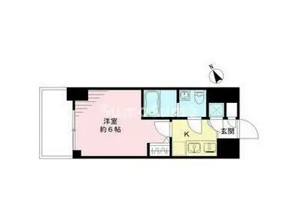 エスリード神戸ハーバークロス(1K/13階)の間取り写真