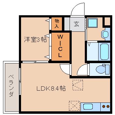 フェリオ(1LDK/1階)の間取り写真