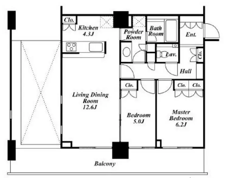 リエトコートアルクスタワー 25階階 間取り