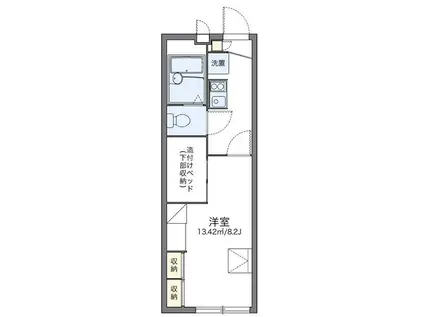 レオパレスパーシモン(1K/2階)の間取り写真