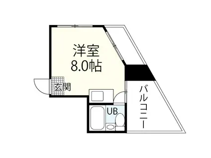 アスプロパラティII(ワンルーム/5階)の間取り写真