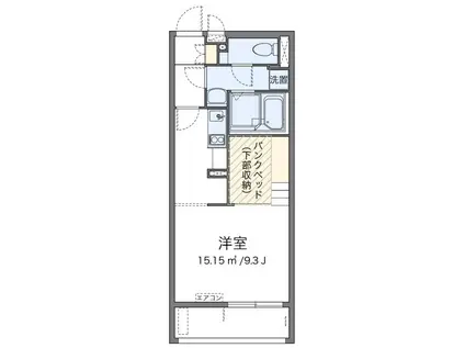 ベルエスポワール青葉(ワンルーム/1階)の間取り写真