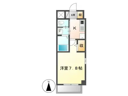 VIA FERIX(1K/1階)の間取り写真