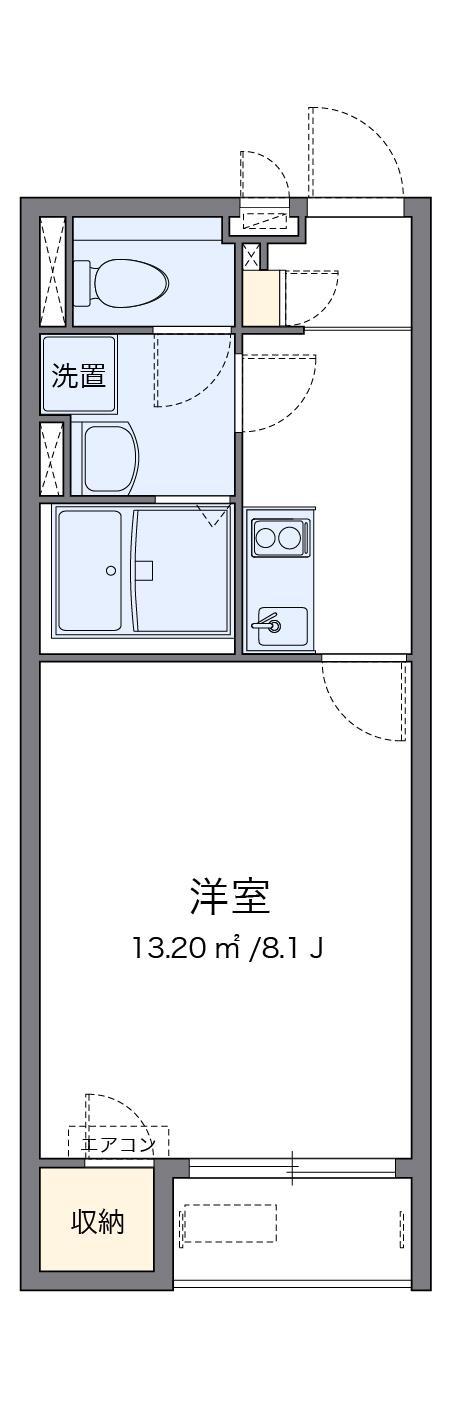 クレイノ神明(1K/2階)の間取り写真