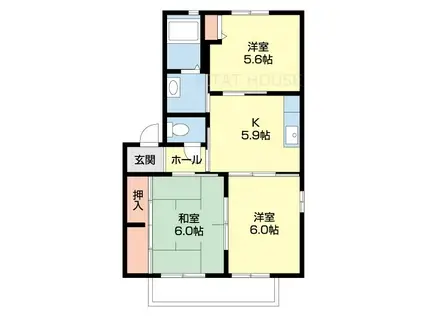 ラウンド・Ⅰ(3K/1階)の間取り写真