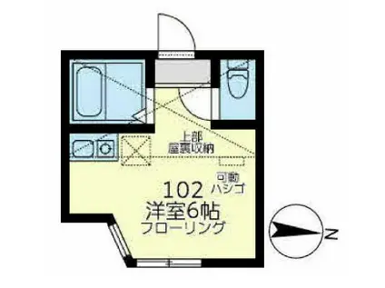 ユナイト保土ヶ谷ペトロフ(ワンルーム/1階)の間取り写真