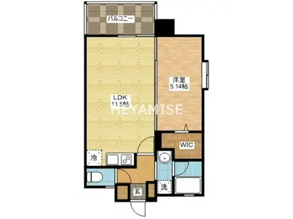 サクセスカバーヒルズ(1LDK/9階)の間取り写真