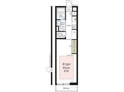 リブリ・ジョリーメゾン(1K/2階)の間取り写真