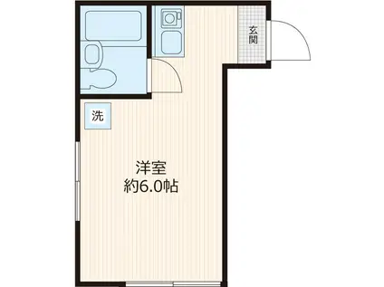 BLOOMING NAKAMAGOME(ワンルーム/2階)の間取り写真