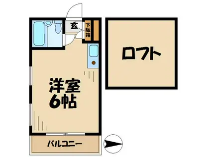 フルセイル橋本II(ワンルーム/2階)の間取り写真