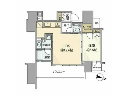 プラウド九段南(1LDK/3階)の間取り写真