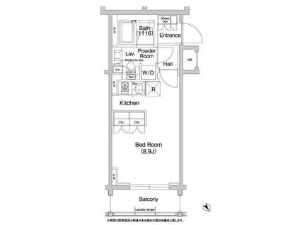 コンフォリア浅草橋(ワンルーム/7階)の間取り写真