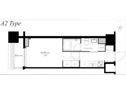 MINAMIAZABU ノース(1K/4階)の間取り写真