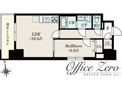 SーRESIDENCE岡崎公園AUREATE(1LDK/8階)の間取り写真