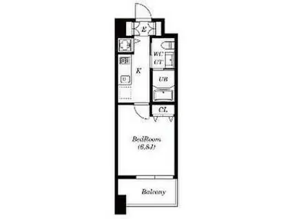 ラヴィアンローズ(1K/7階)の間取り写真