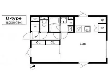 CREAL江戸川橋(1LDK/2階)の間取り写真