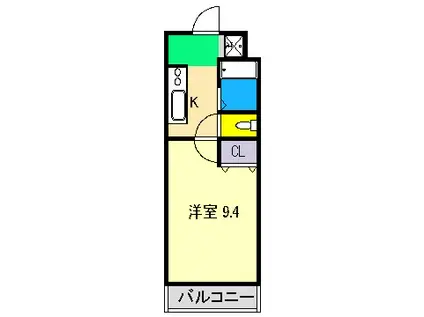 MINT HOUSE(1K/2階)の間取り写真