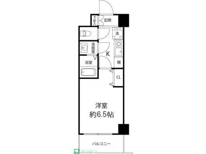 グランドゥールふじみ野(1K/5階)の間取り写真