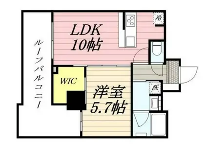 クラシアム飯田橋(1LDK/8階)の間取り写真