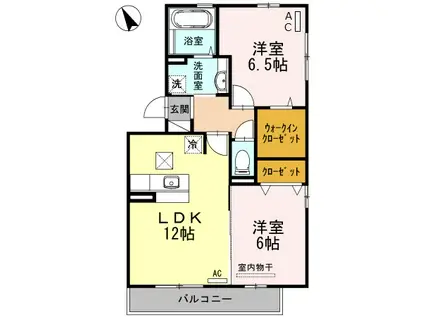 スマイリーハウス二番館(2LDK/1階)の間取り写真