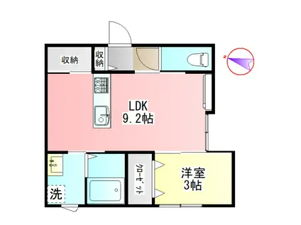 ＪＲ東海道本線 大垣駅 徒歩26分 2階建 新築(1LDK/1階)の間取り写真