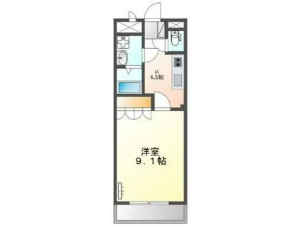 PURE.SHANGRI-LA(1K/1階)の間取り写真