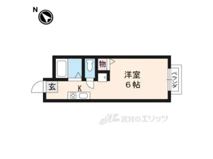 グランエクレール(ワンルーム/2階)の間取り写真