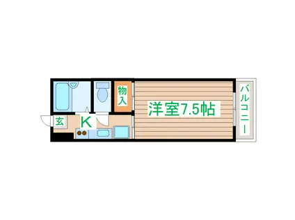 シャイニングプラザ佐竹(1K/1階)の間取り写真